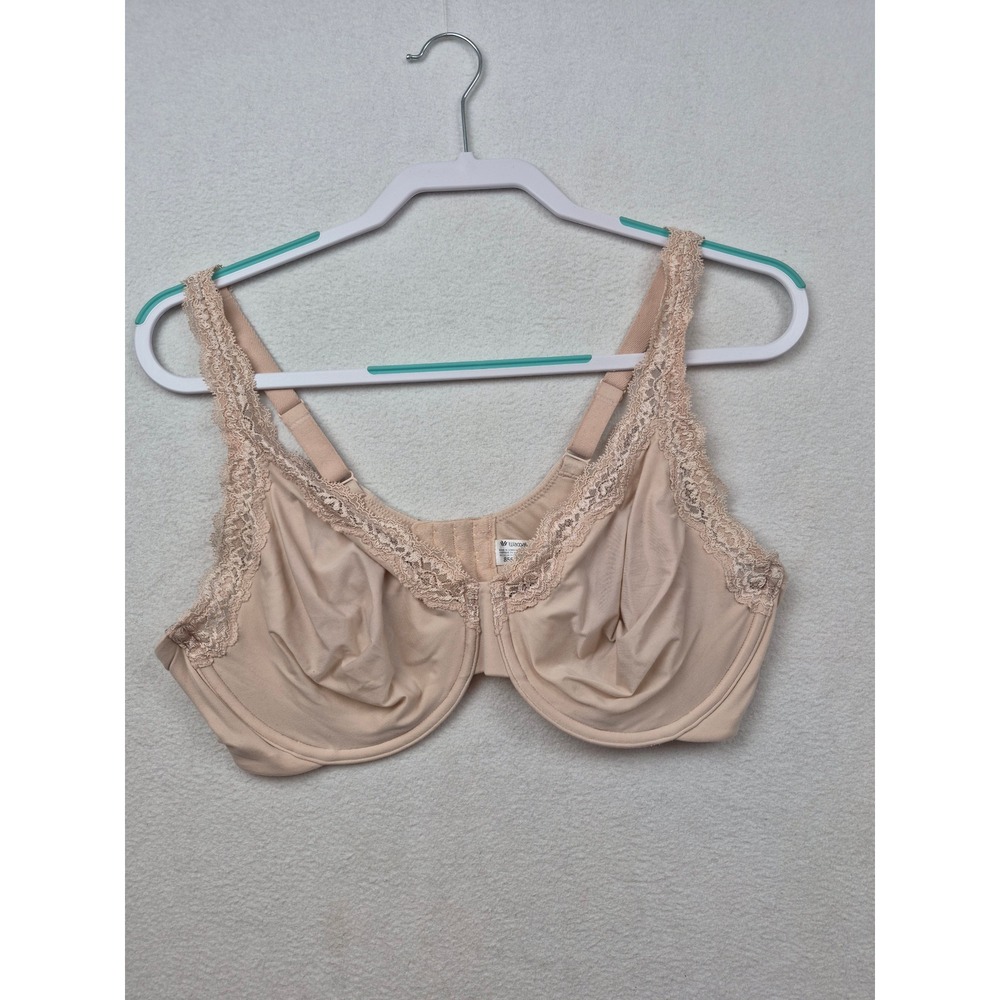 Wacoal Softly Styled Underwire Bra Womens 40D Nude Lace Stretch Comfort 855301